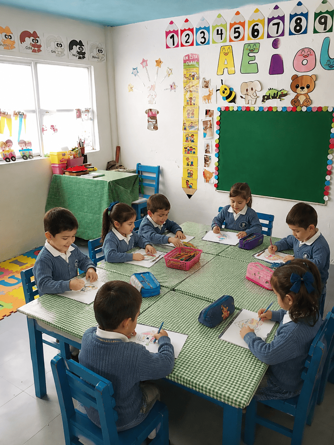 Niños de Kínder y Preescolar en el Colegio Abraham Lincoln de Cuajimalpa